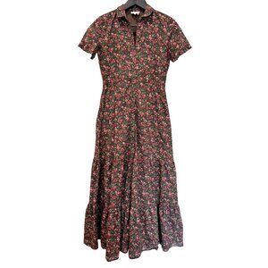 Sezane Rue Saint-Fiacre Floral Pattern Dress 100% Cotton Women's EU 36/ US 6